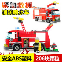 Compatible Lego Children Toy Boy 7-9 Years Old Puzzle 10 Fire Engines 5 Parquet Building Blocks 4 Boys 6 Assembly Models