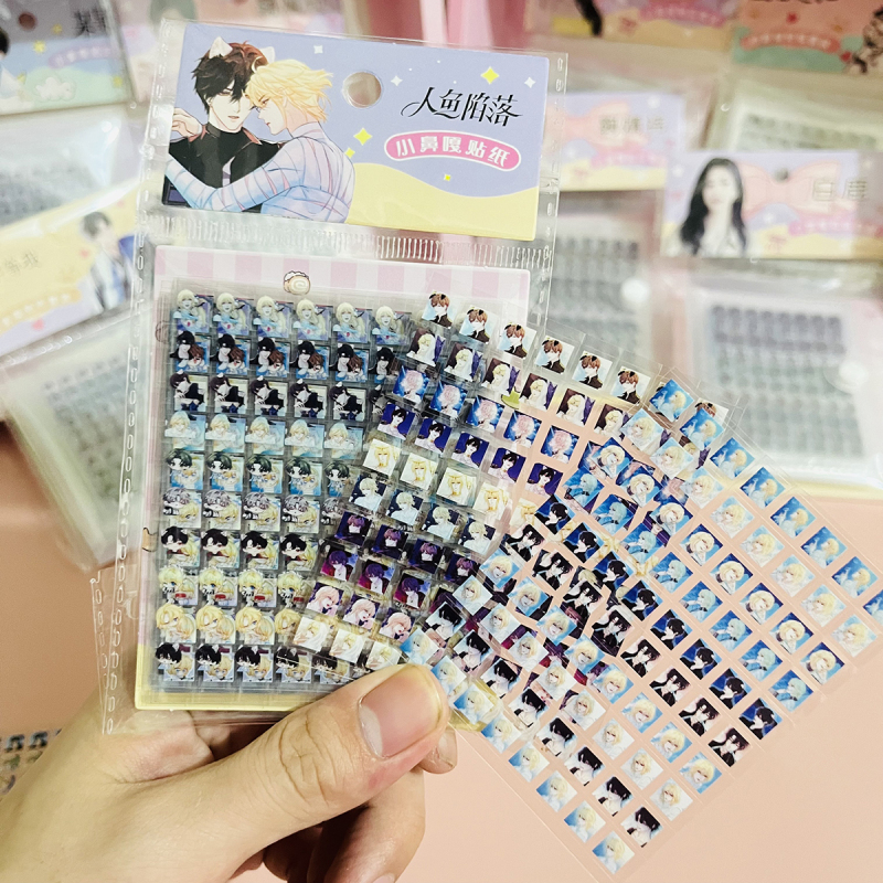 Mermaid Falls Little Nose Gacha Stickers Bai Chunian Lambo Anime Peripheral Mini Cute Waterproof Stickers for Journals Mermaid Falls Little Nose Gacha Stickers Bai Chunian Lambo Anime Peripheral Mini Cute Waterproof Stickers for Journals