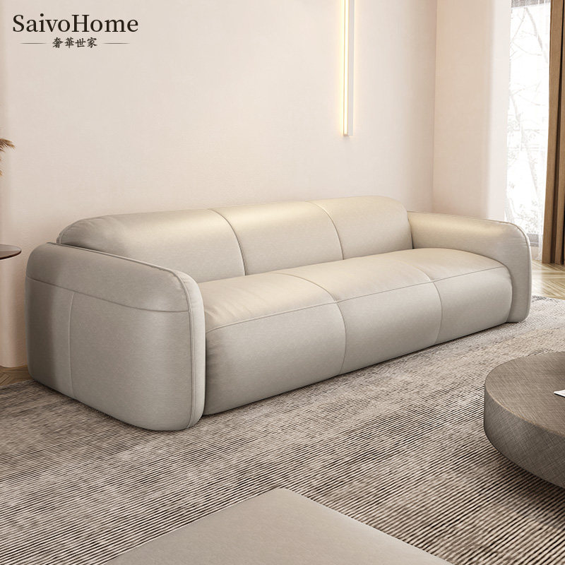 Italian minimalist technology fabric sofa baxter down home living room small apartment light luxury modern straight sofa