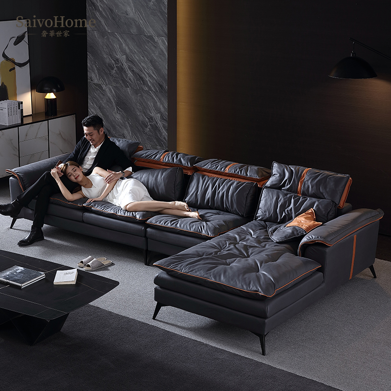 Luxurious family free of washing technology cloth sofa Living room Small family Type down latex granules Nordic Pole minimalist fabric sofas