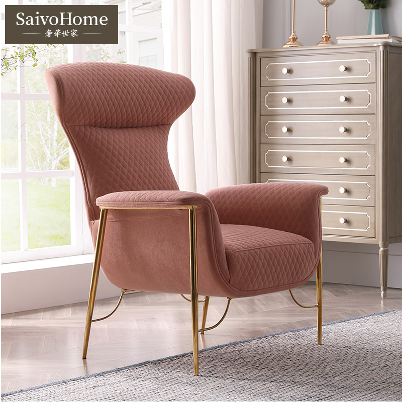 American light luxury tiger chair modern convenient fabric chair small household furniture bedroom network red casual chair