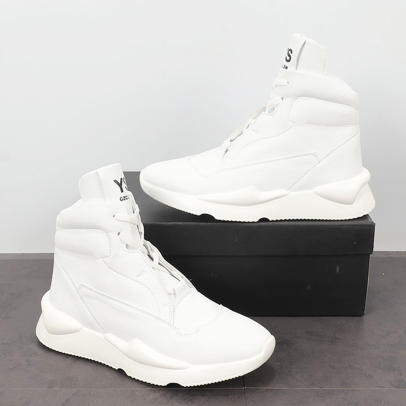 Fashion Personality White Tide Men Shoes European Station Thick Bottom Interior Heightening Martin Boots High Cylinder Shoes Casual Sports Short Boots