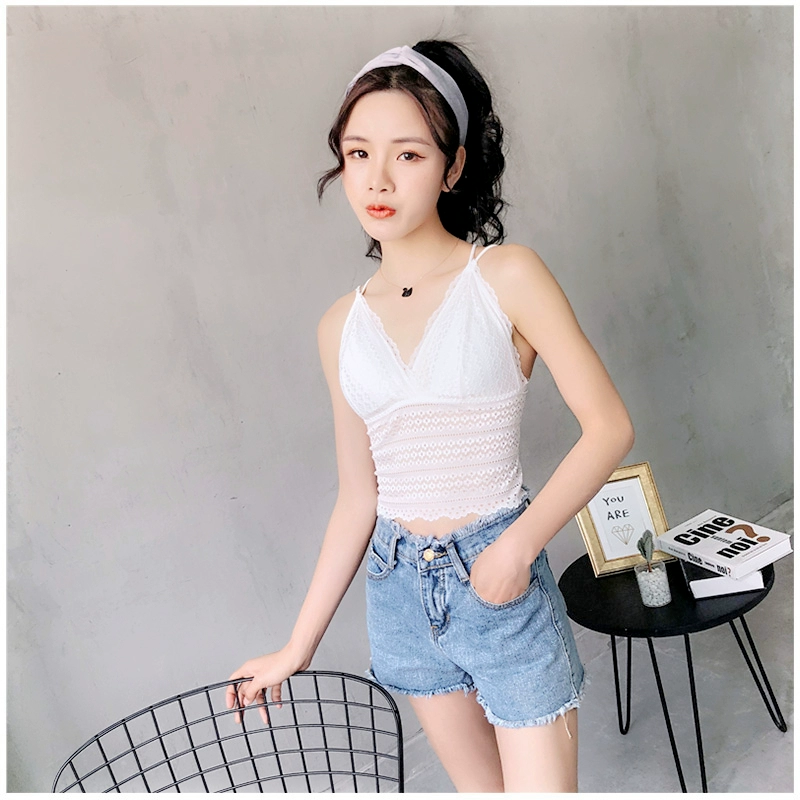 Deep V vẻ đẹp trở lại ống top đồ lót dây đeo vest nữ cảm giác chéo áo ngực quấn ngực cô gái dưới mà không có vòng thép áo ngực cho mẹ bầu