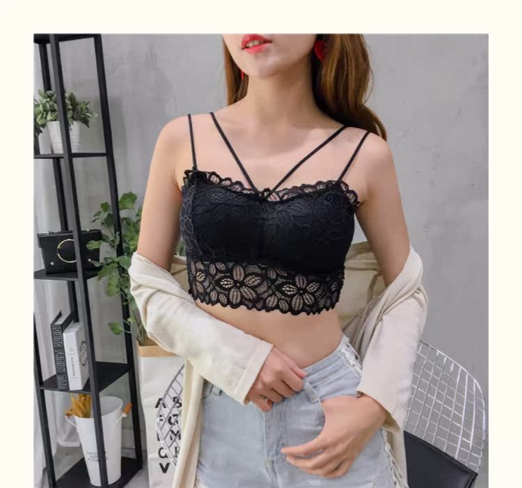 Áo ngực nữ có ống trên cùng để ngăn chặn vẻ đẹp nhẹ nhàng của đồ lót gợi cảm và áo yếm eo với miếng đệm ngực không có áo ngực bằng thép áo lót nữ