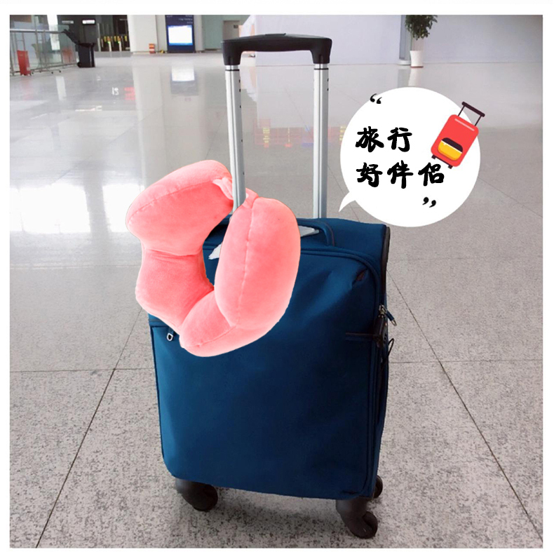 Tăng gối hình chữ U gối cổ gối du lịch gối cổ tử cung gối văn phòng gối cổ gối ăn trưa nghỉ trưa gối hình chữ U - Gối gối cao su