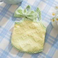 Желтая заколка для волос с бантиком