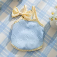 Синяя заколка для волос с бантиком