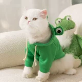 Симпатичная одежда для кошачьей кошки, чтобы предотвратить волосы от волос, зимняя ткань кукольная кошка сиамский котенок, питомец с молоком, голубой кот, причудливый свитер