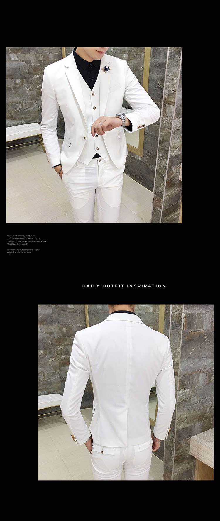 Costume homme en coton pour automne - Ref 1554651 Image 26