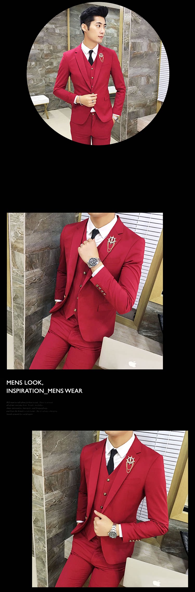 Costume homme en coton pour automne - Ref 1554651 Image 19