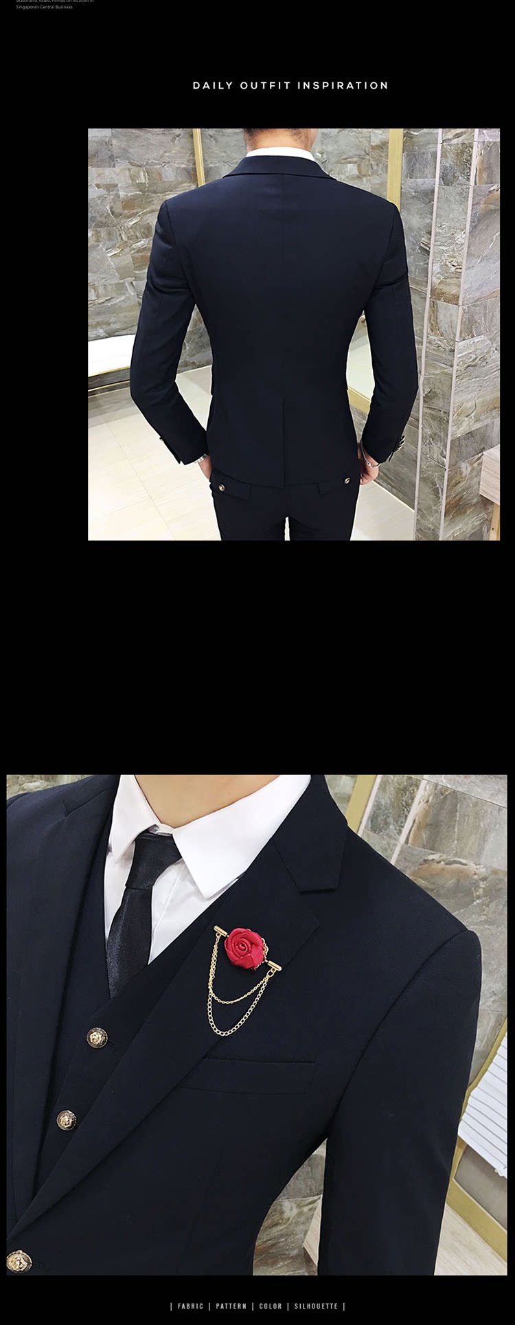 Costume homme en coton pour automne - Ref 1554651 Image 31