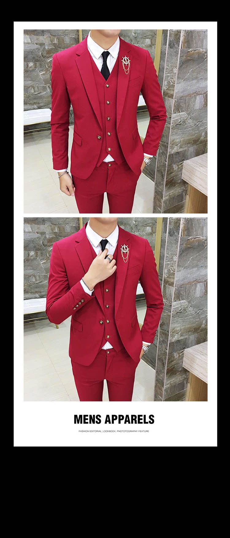 Costume homme en coton pour automne - Ref 1554651 Image 18