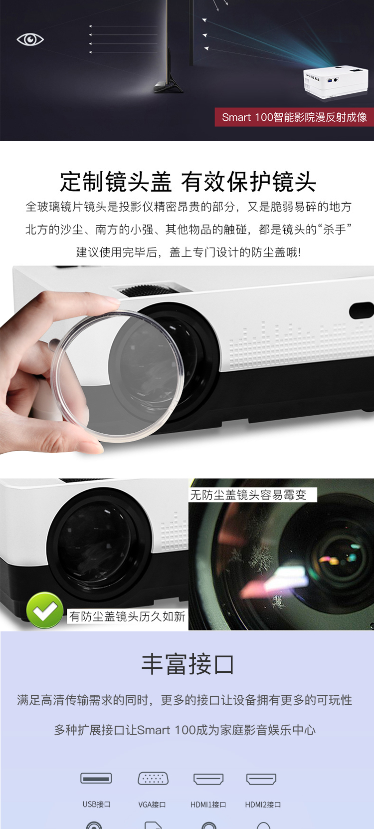 Lexion 2019 màn hình di động mới thông minh wifi thoại văn phòng giảng dạy máy chiếu gia đình 3D cao - Máy chiếu máy chiếu mini giá rẻ