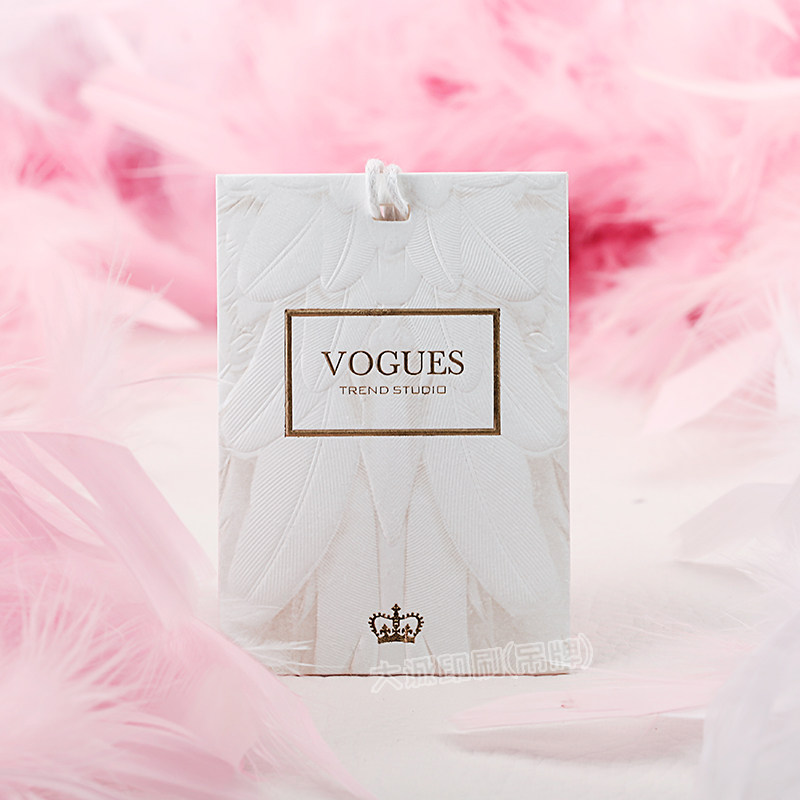 Link clothes tailored to the universal spot feather pattern bell card card tag tag tailor