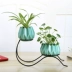 Phong cách Bắc Âu rèn sắt hình học hoa chậu hoa chèn gốm thủy canh sáng tạo nhà phòng khách TV tủ trang trí trang trí - Vase / Bồn hoa & Kệ