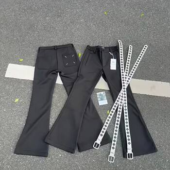 Summer full size fashion scimitar cleanfit black bootcut trousers look casual and full of versatility and coolness