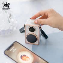 JAPAN YOOKESAA MEMORY SMALL SPEAKER Retro WIRELESS BLUETOOTH BASS BEDROOM CAR PORTABLE MINI STEREO