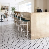 Романтическая французская стиль белая черная мозаичная плитка шестиугональные плитки в северных магазинах, ванная кирпичная настенная плитка