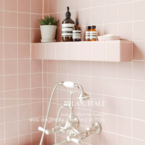 Грязная розовая ванная комната кирпичная туалетная плитка Простая современная мозаика северная сеть красная туалетная плитка на стенах