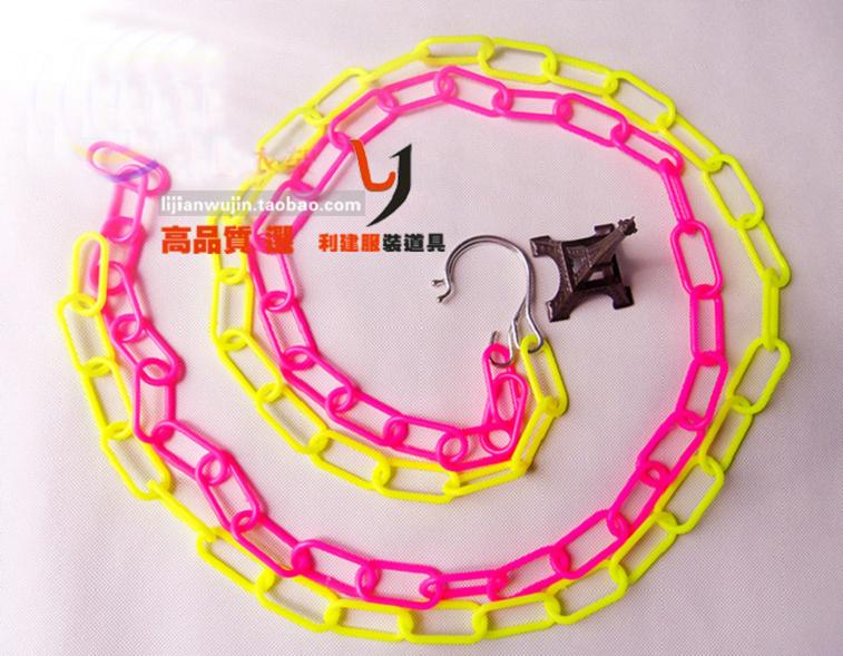 Clothing store hanger Clothing store hanging chain Plastic color chain chain hanging clothes hinge plastic chain black