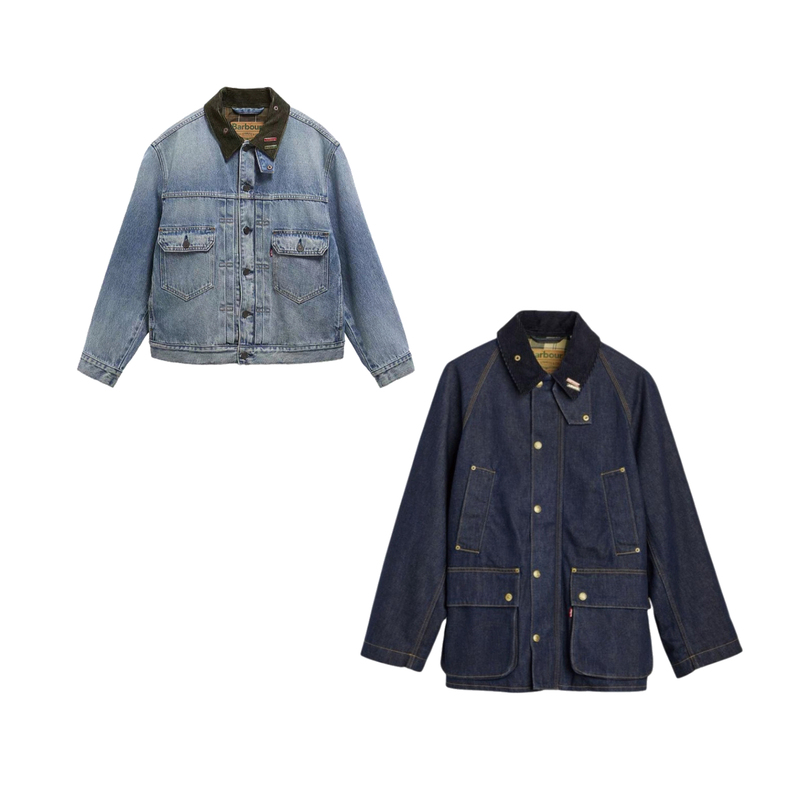 In Stock Barbour X Levi's Type Ii Bedale Collaboration Denim Jacket Workwear Jacket