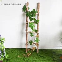 Лестница из березы 120 см + искусственные зеленые растения