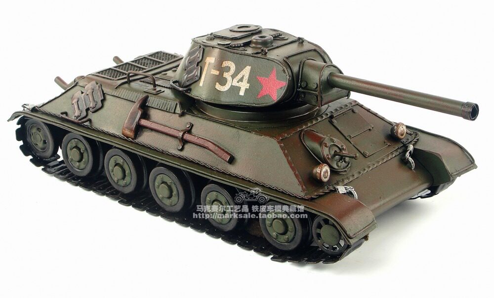 1940 Soviet T-34 main battle tank Wrought iron handmade display