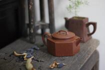 Six-Party Foundation pot Zhu mud shop sand pot crazy talk about strong Yixing purple sand pot pure all-hand square device hexagon