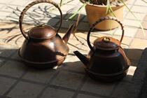 TiLiang burning kettle red copper flat bottom pure handmade chugging boiling water tea set 1500cc electric pottery stove charcoal stove used