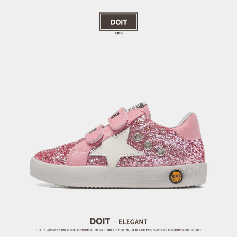 Korean Style Shiny Diamond Children's Star Sneakers 2026 Spring New Pink Girls' Dirty Shoes Breathable Boys' Sports Shoes Korean Style Shiny Diamond Children's Star Sneakers 2026 Spring New Pink Girls' Dirty Shoes Breathable Boys' Sports Shoes