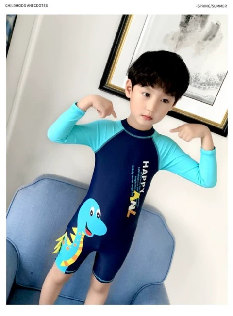 5-6-7-8-9-10-11-13 tuổi Quần bơi trẻ em nam học sinh tiểu học kính bơi mũ bơi phù hợp với áo tắm - Bộ đồ bơi của Kid