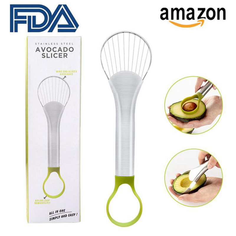 Stainless steel Butter Fruits Cut to Nuclear Versatile Fire Dragon Fruit Avocado Fruit Cutter Avocado Slicer
