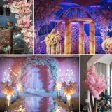 Симуляция вишневого цвета ветвь дерево Большая стена внутренняя крытая гостиная Потолочная воздушная кондиционирование