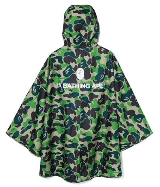Bape Windbreaker with Internal Rubber Coating, Rain Poncho, One Size Fits All