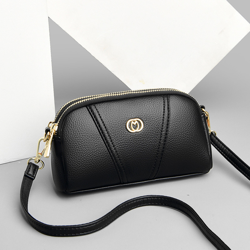 2026 Summer Genuine Leather Clutch Bag Women's Crossbody Small Bag Korean Style Double-Layer Coin Purse Cowhide Shoulder Bag Phone Bag 2026 Summer Genuine Leather Clutch Bag Women's Crossbody Small Bag Korean Style Double-Layer Coin Purse Cowhide Shoulder Bag Phone Bag