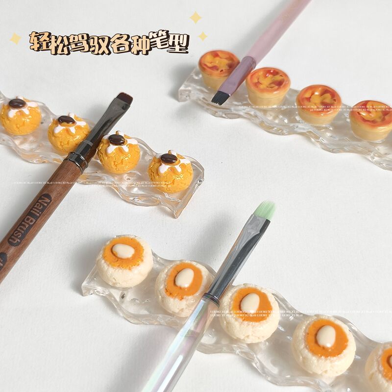 Nail Art Pen Holder Bread Resin Hellokitty Egg Tart Brush Holder Burger Food Toy Nail Art Pen Holder Kt Cat