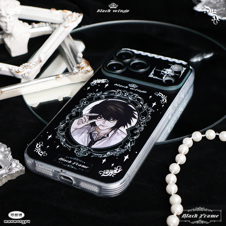 Death Note L Gothic Illustration iPhone Xiaomi Vintage Phone Case for iPhone, Xiaomi - view 6