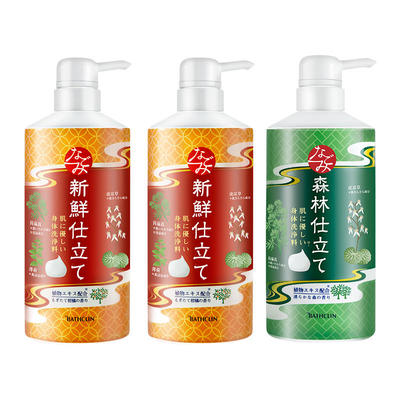 巴斯克林舒和沐浴露液日本官方正品男士女清爽持久草本留香600ml