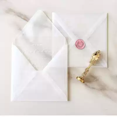 Full custom wedding transparent border acrylic invitation card wedding invitations European wedding invitations business invitation letter