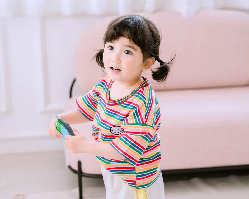 Quần áo cha mẹ trẻ em mới mùa hè 2020 cho gia đình bốn người quần áo trẻ em tay ngắn - Trang phục dành cho cha mẹ và con