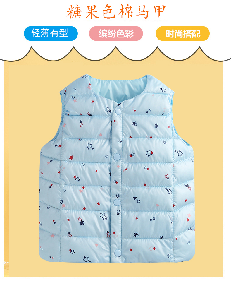 Áo chống mùa cho trẻ em xuống áo vest cotton cho bé gái mới trong thời trang trẻ em mùa thu và mùa đông ấm áp sỉ quần áo trẻ em