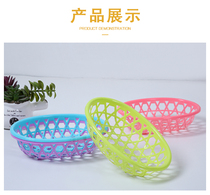 Fruit plate hollow oval plastic basket fruit egg tray colorful cherry storage small basket packing shop stall
