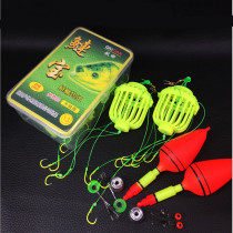 Bighead silver carp fishing group Silver carp fishing group Mine hook Luminous double buckle Water monster water treasure belt float lead drop explosion hook combination set