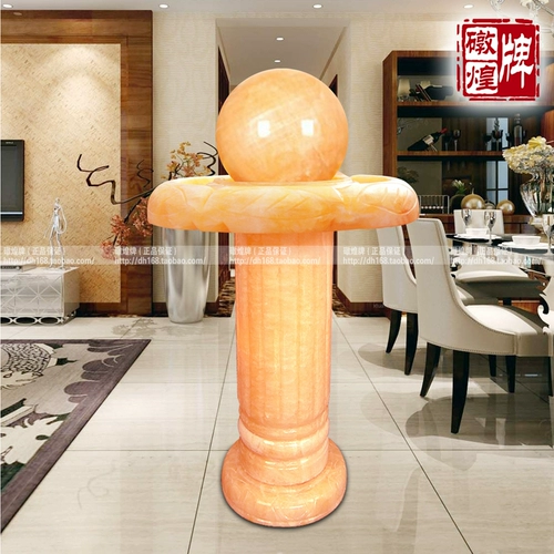 Рис Желтый нефрит Фэн Шуи мяч Большой драконная колонна текущий водный ландшафтный мастерство