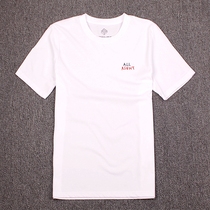 Three 99 yuan summer mens slim embroidery printing white crew neck half sleeve quick-drying leisure short-sleeved sports T-shirt