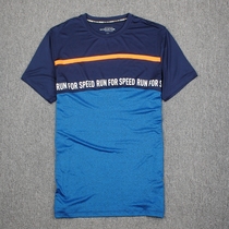 Summer light mens casual stretch quick-drying short-sleeved T-shirt running sports foreign trade color half sleeve fat plus size