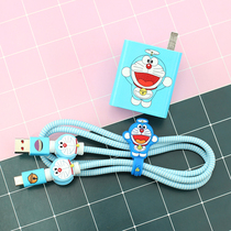 Suitable for Xiaomi flat 5pro data line protective sleeve red rice note10 pro winding charging wire containing box