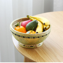 Rain Flower Stone Grocery Carpenter Master Craftsman Pure Handcrafted Bamboo Basket Water Fruit Basket Containing Basket Needle Wire Basket