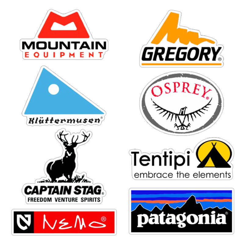 Outdoor camping stickers surfing skiing diving luggage case luggage notebook stickers 3M waterproof stickers