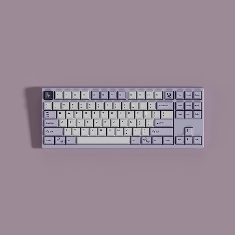 Gmk Lavende R Lavender Five-Sided Dye-Sublimation Pbt Full Set Keycaps Includes 7U Compatible with Alice 40